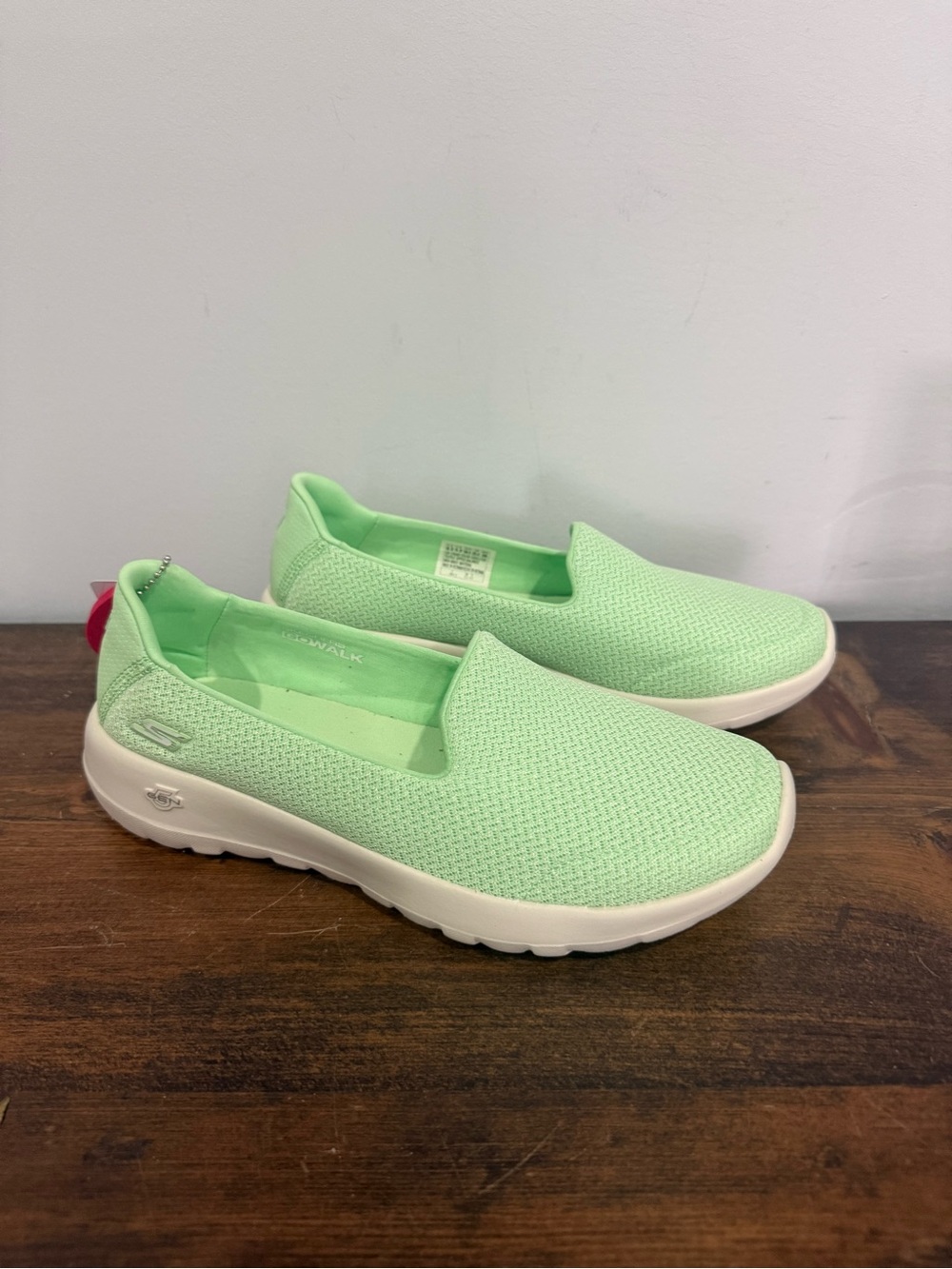 New! Skechers Mint Green Slip-On Knit Sneakers - women’s size 8.5